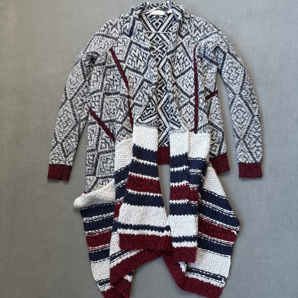 Sleeping‎ on Snow Cardigan Open Drape Anthropologie Aztec Size Small